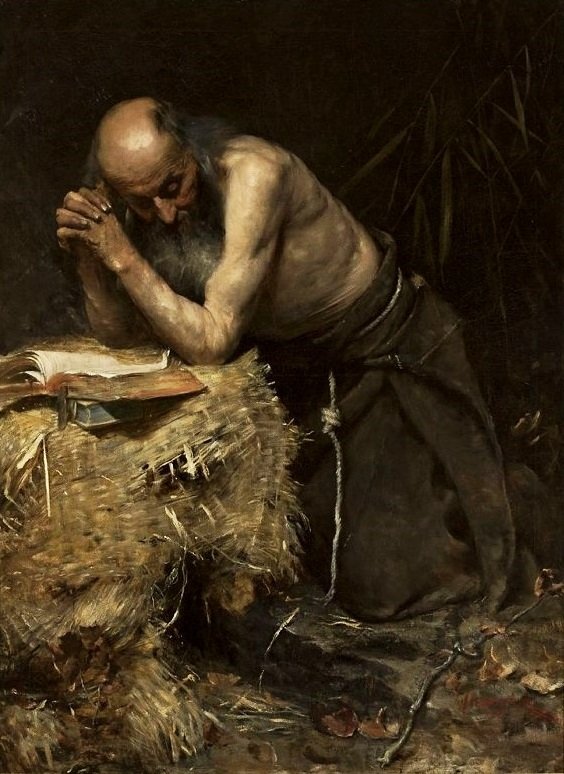 Anchoritten. af Teodor Axentowicz