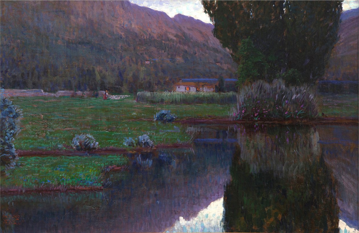 Landskab. af Teodoro Wolf Ferrari