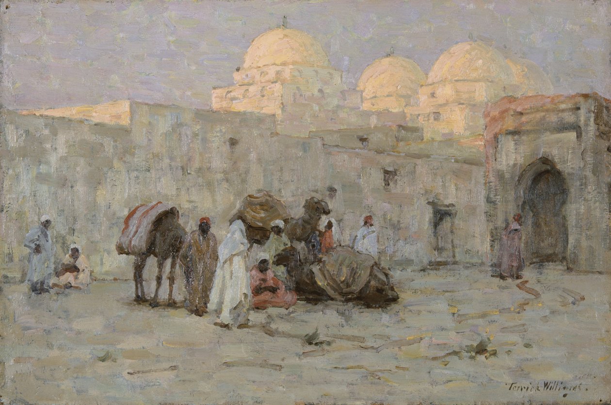 Kairouan, den sidste glød (olie på plade) af Terrick Williams
