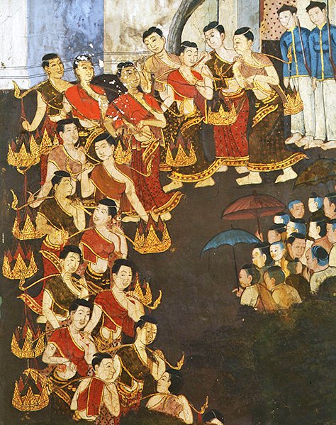 En gruppe unge piger af Thai School