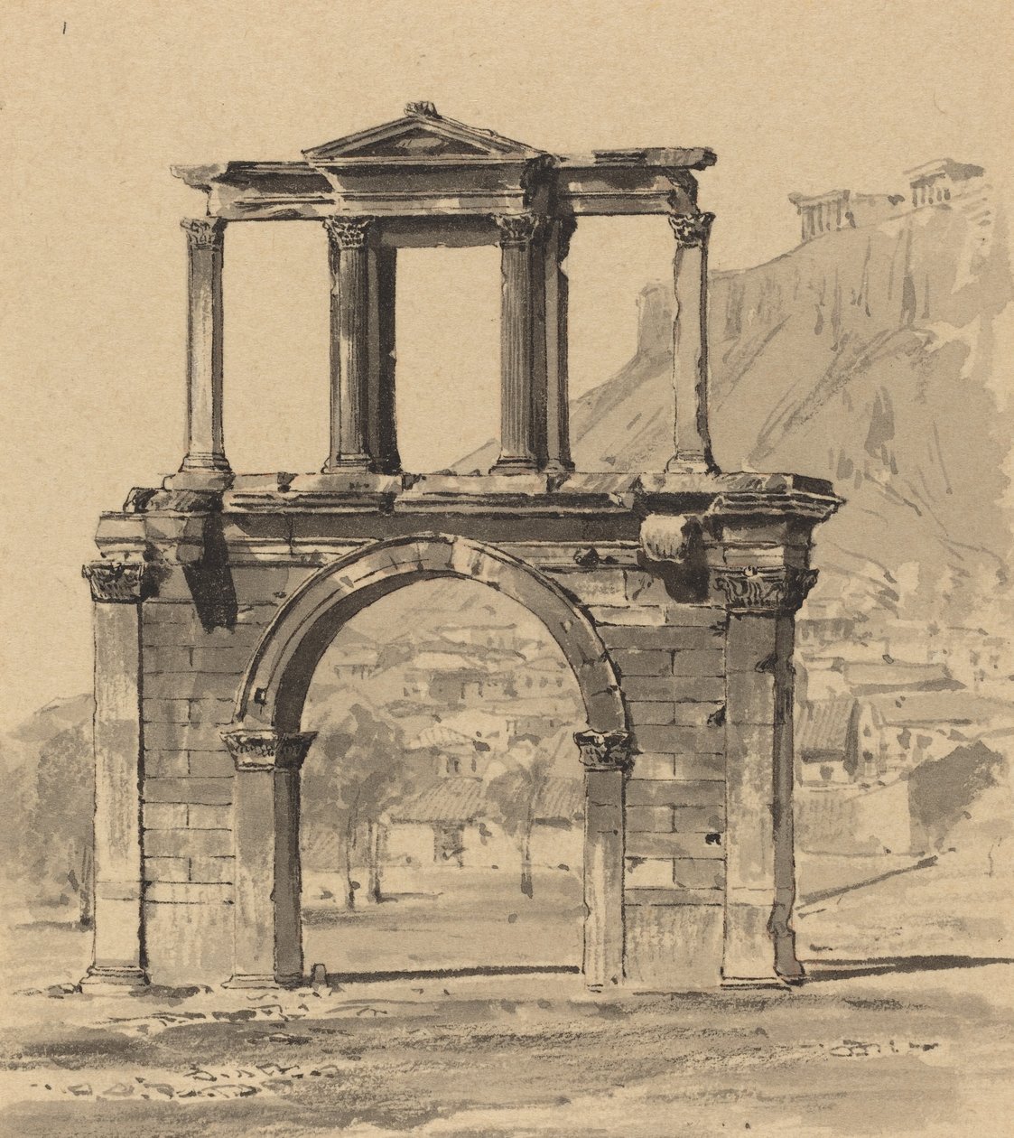 Hadrians bue, 1890. af Themistocles von Eckenbrecher