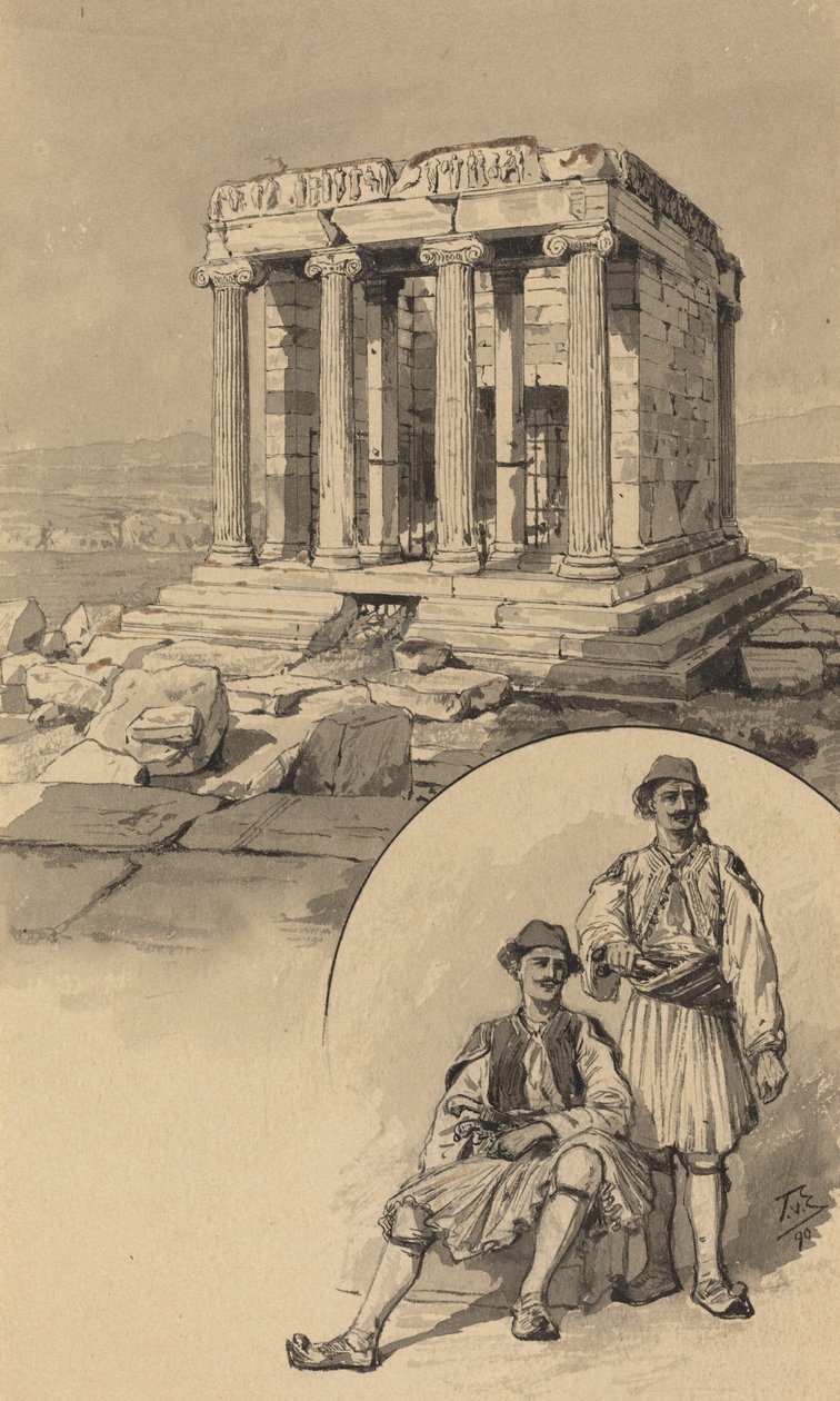 Nike Temple, 1890. af Themistocles von Eckenbrecher