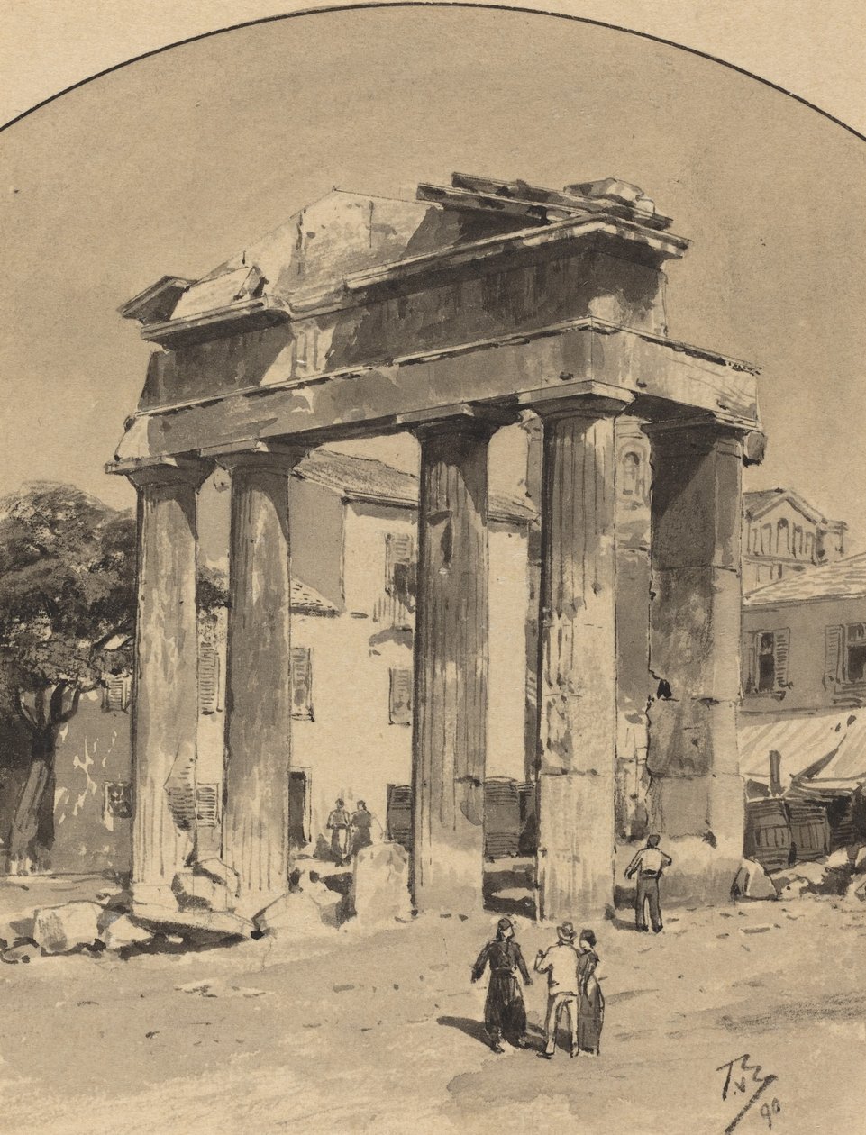 Gamle markedsport, 1890. af Themistocles von Eckenbrecher