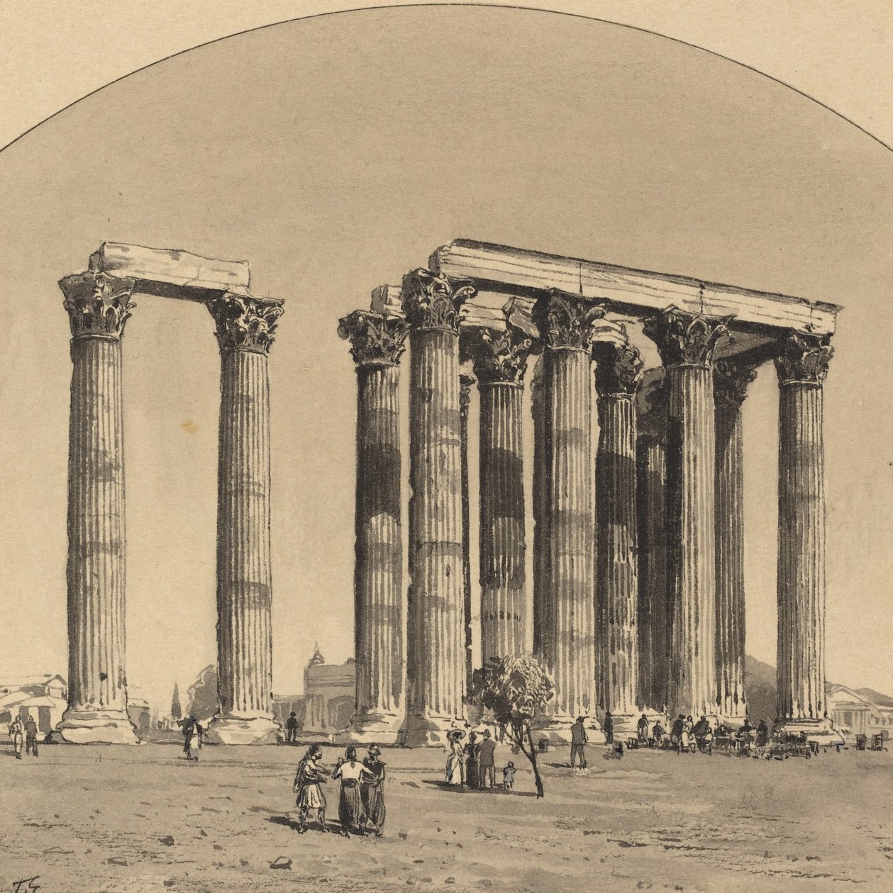 Tempel for den olympiske Zeus, 1890. af Themistocles von Eckenbrecher