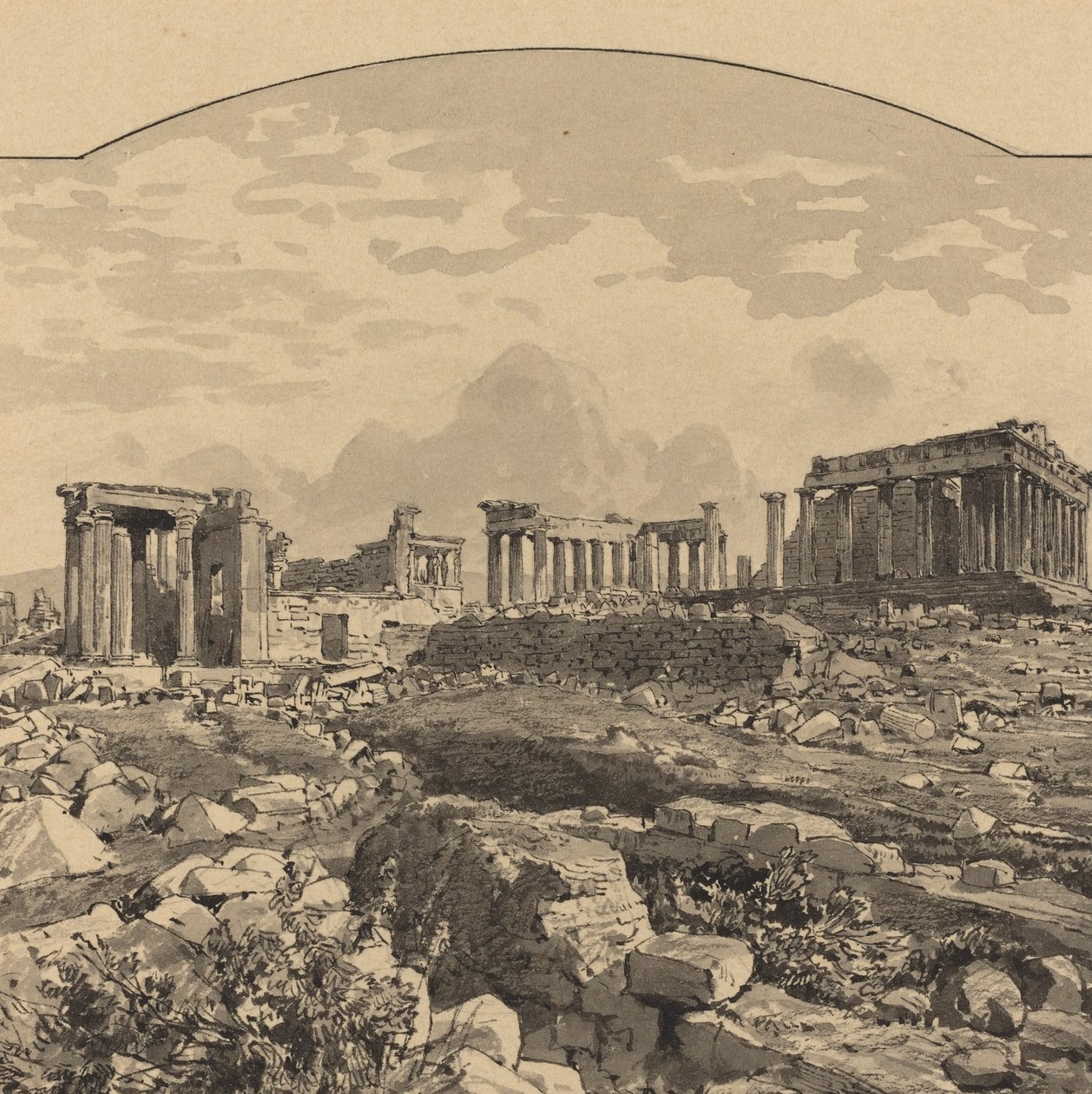Parthenon fra øst af Themistocles von Eckenbrecher