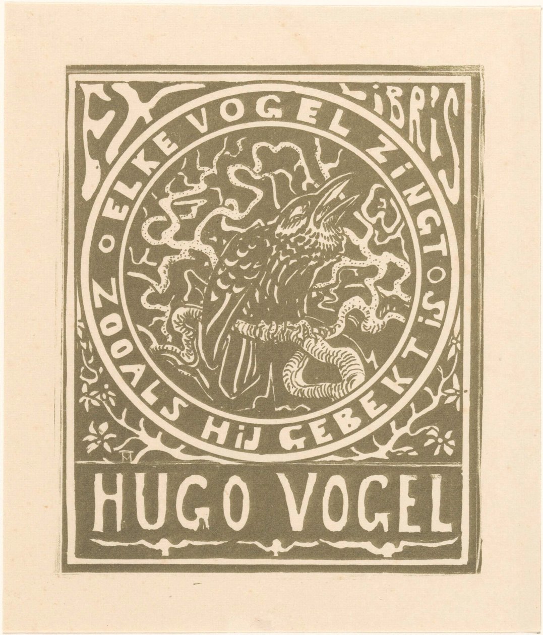 Ex libris af Hugo Vogel af Theo van Hoytema