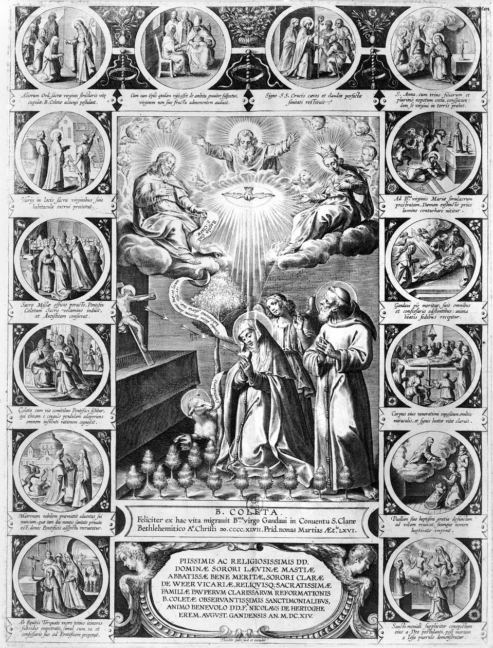 Scener fra St. Colettes liv (1381-1447) af Theodor Galle