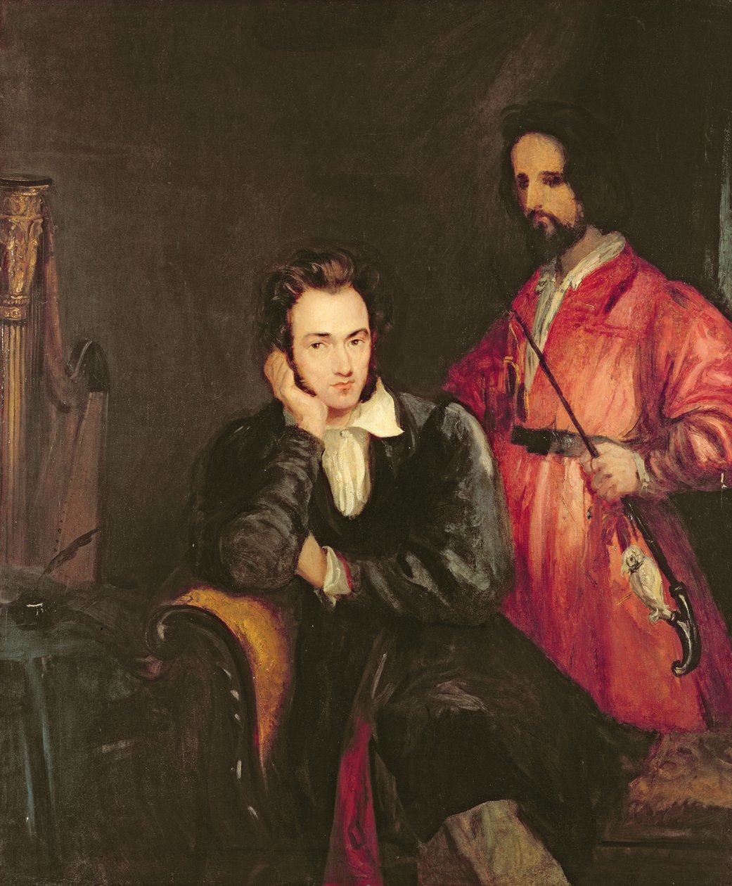 Portræt af Gustavus von Holst med sin bror Theodore af Theodor M. von Holst