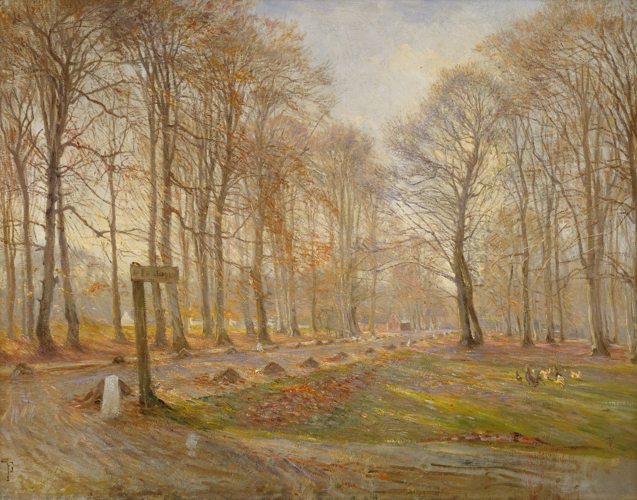 Sent efterårsdag i Jægersborg Dyrehave, nord for København af Theodor Esbern Philipsen