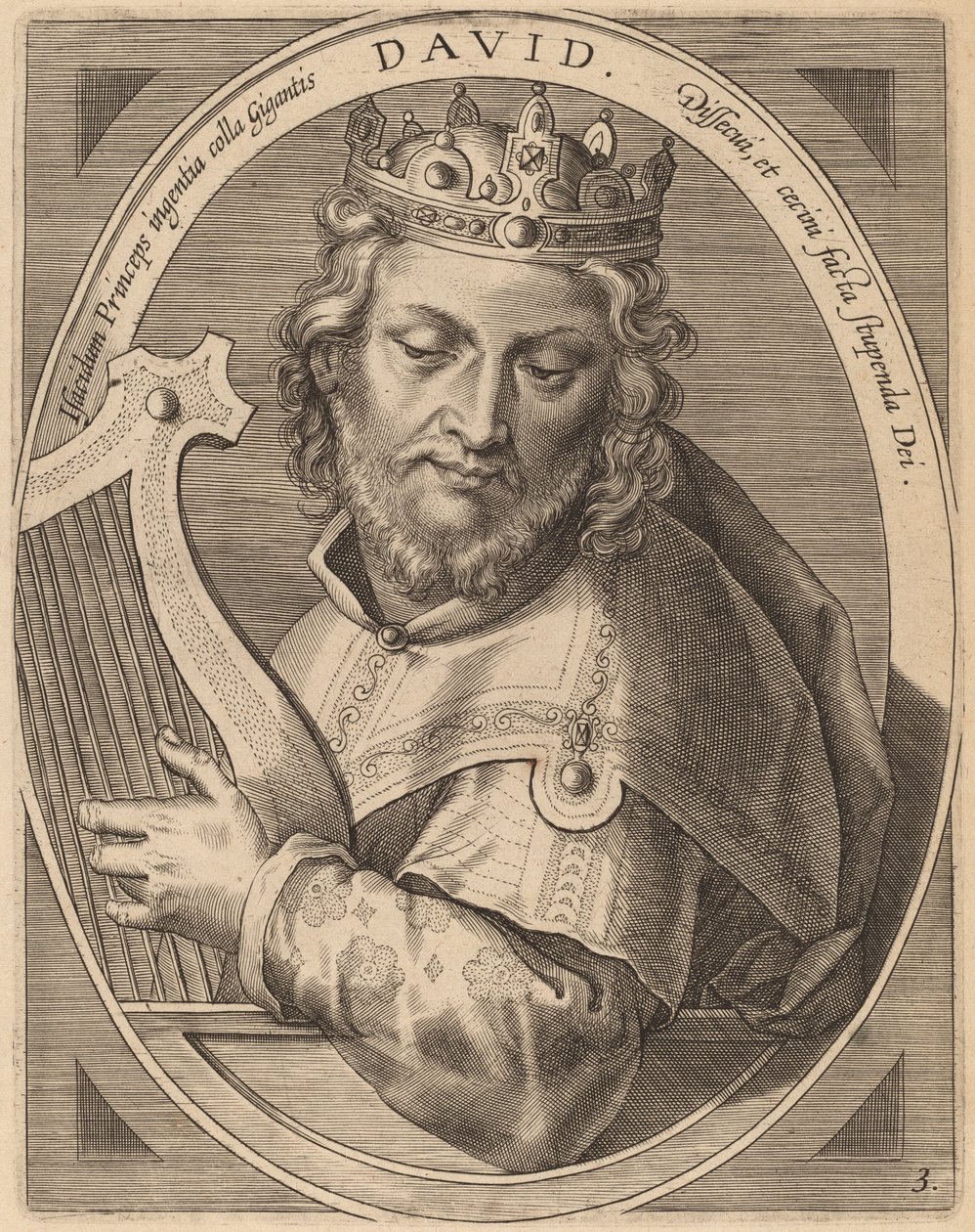 David af Theodor Galle after Jan van der Straet