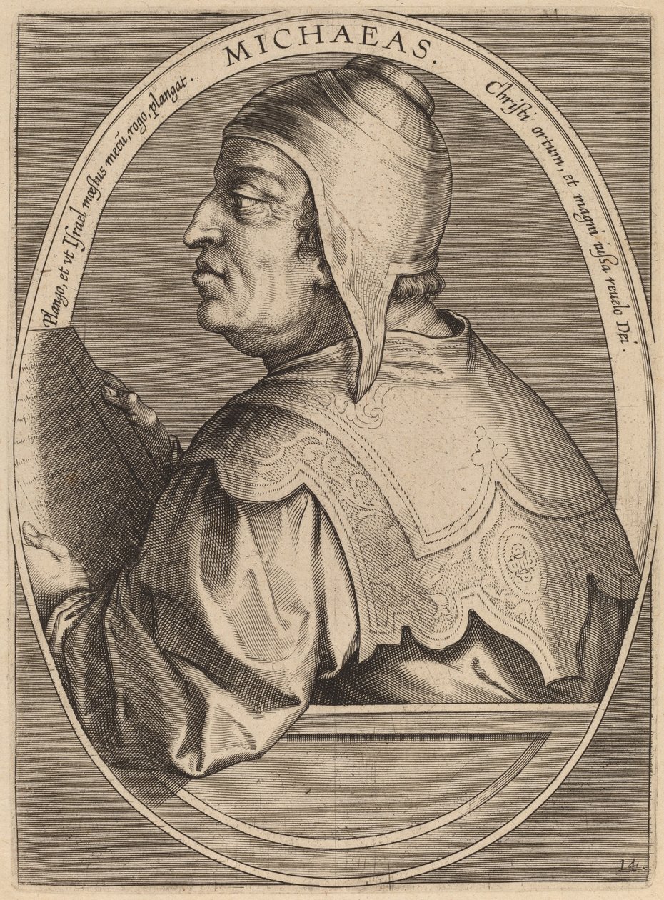 Michaeas af Theodor Galle after Jan van der Straet