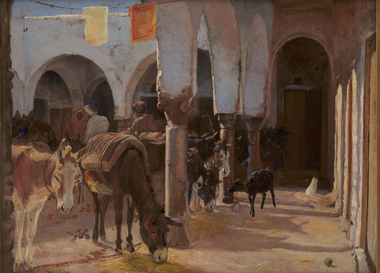 Et æselhus i Tunis af Theodor Philipsen