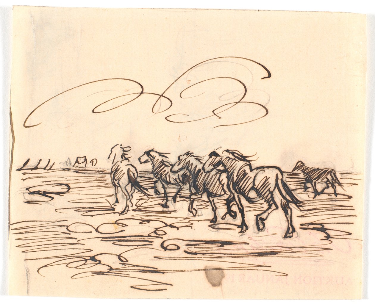 Travende heste af Theodor Philipsen