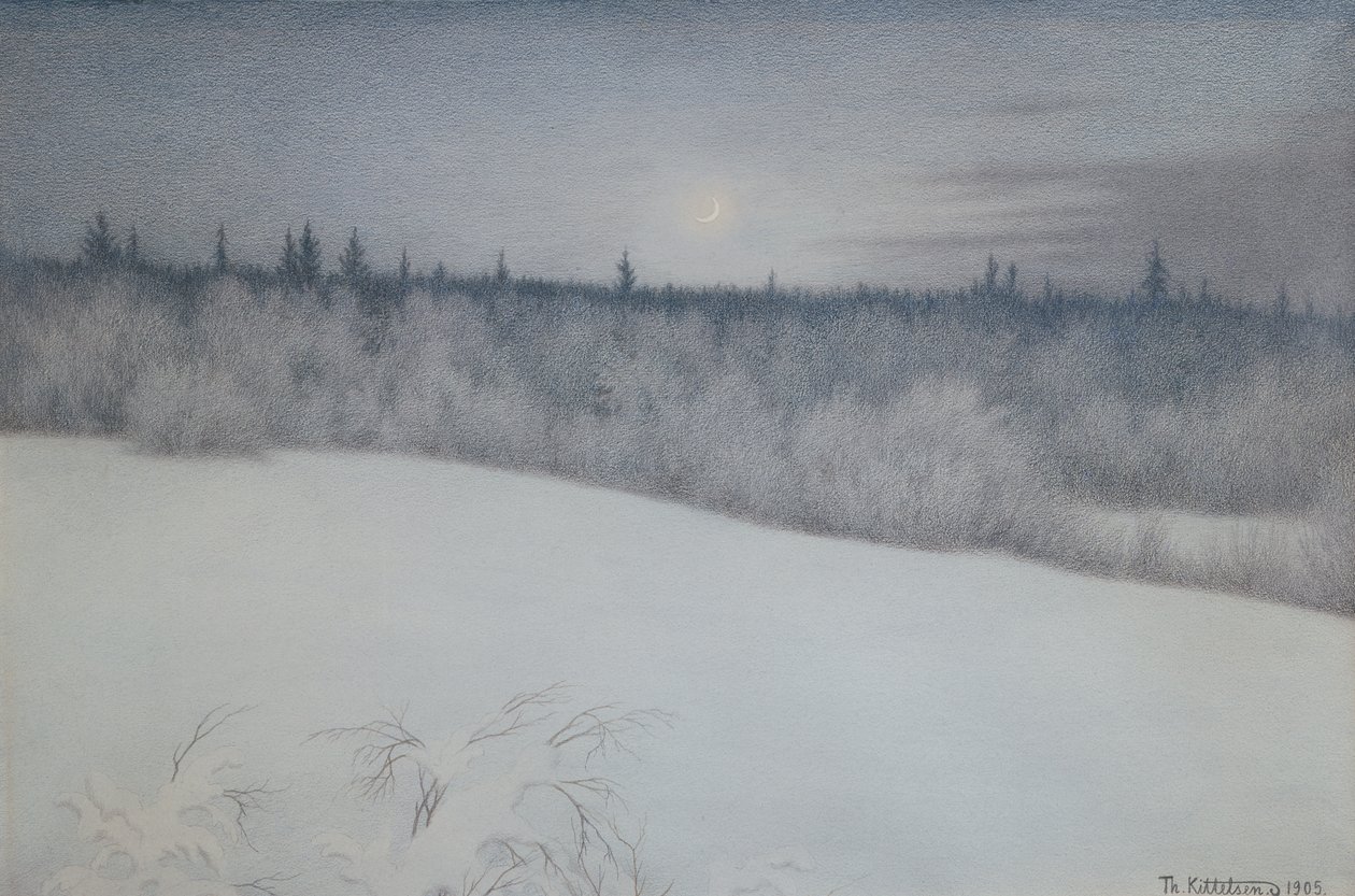 Nytårsaften af Theodor Kittelsen