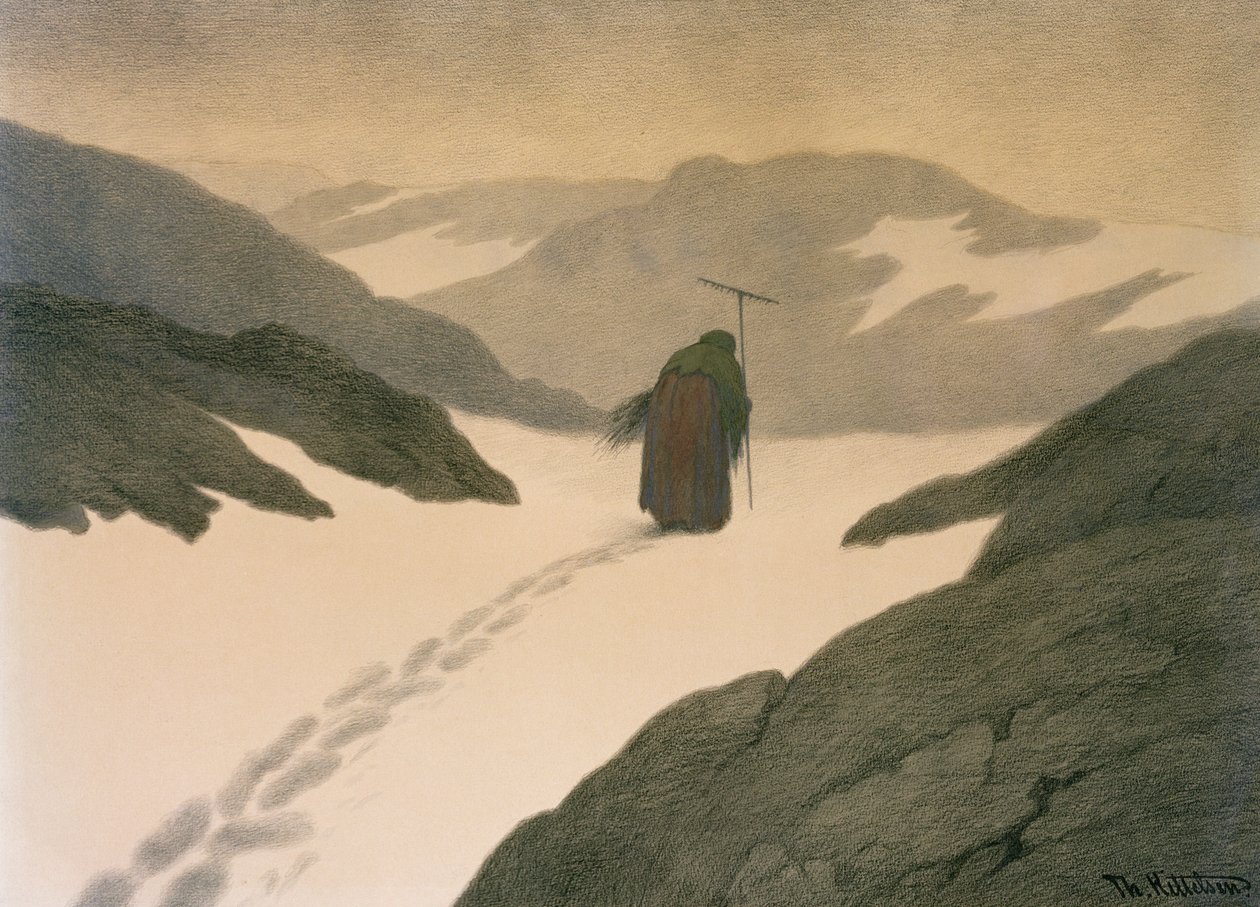 Pesten på bjerget af Theodor Kittelsen