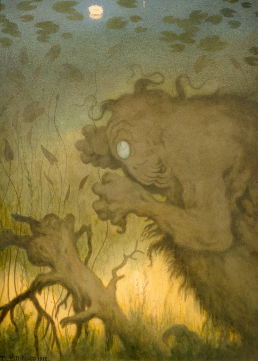 Vandspritefiskeri (Nocks) af Theodor Kittelsen