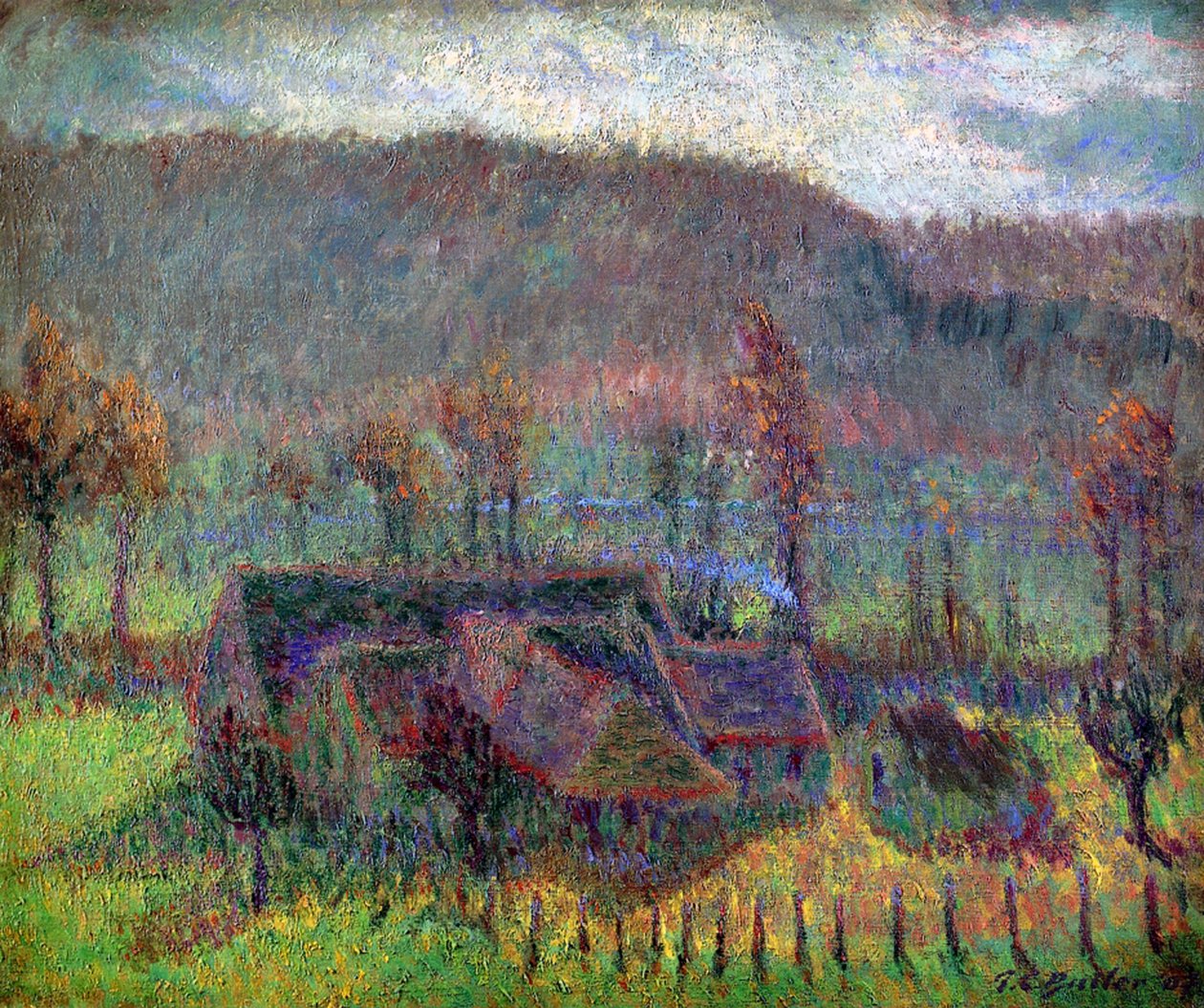 Sommerhuse ved Giverny, ca. 1907 af Theodore Earl Butler