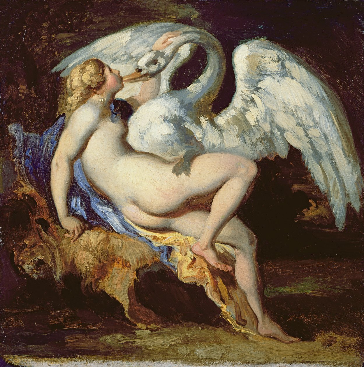 Leda og svanen af Theodore Gericault