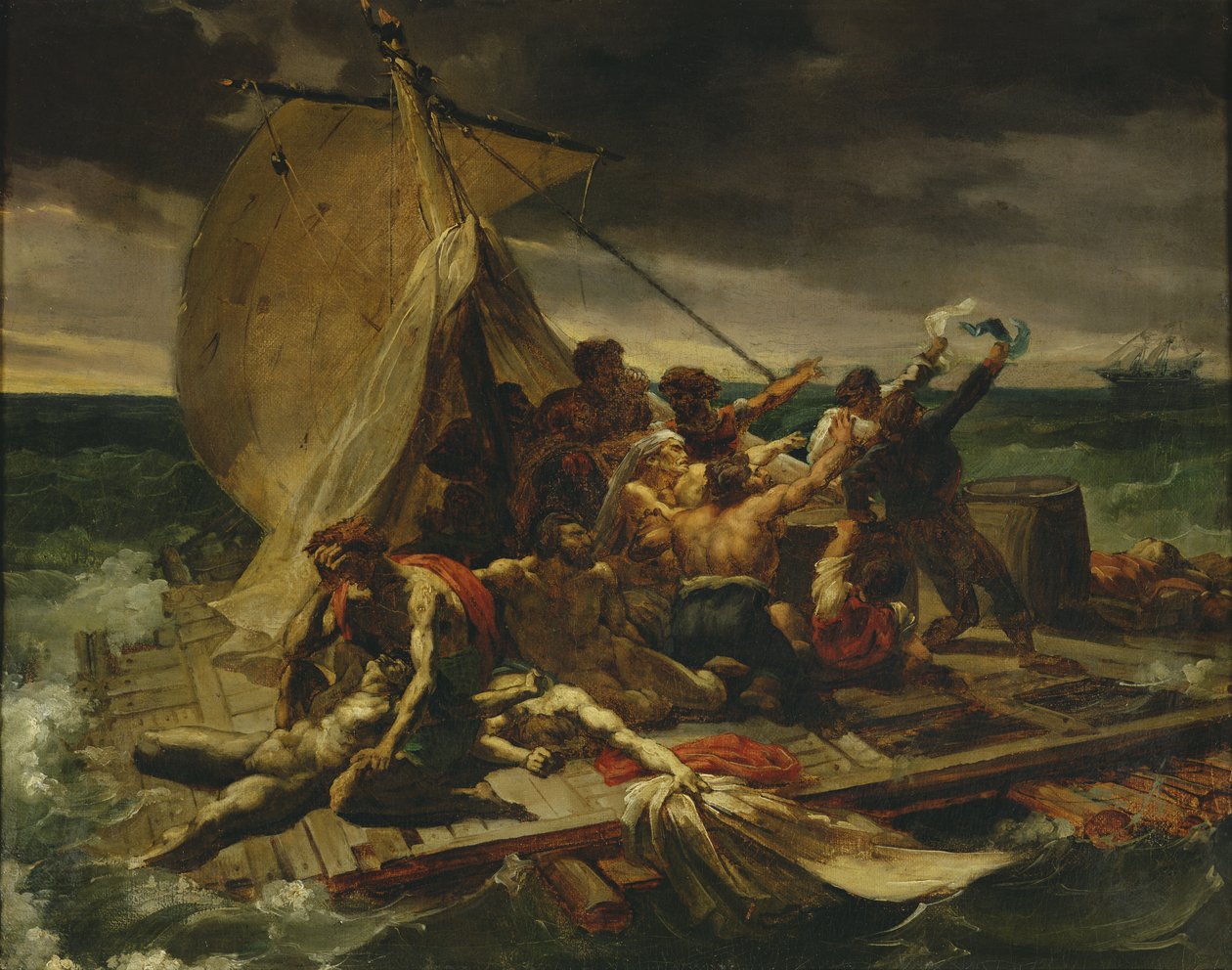 Studie til Medusaflåden af Theodore Gericault