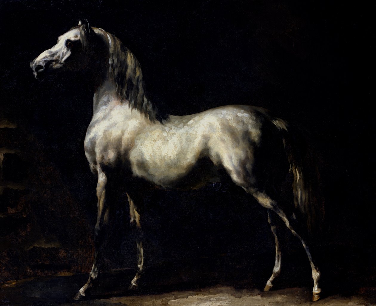 Studie af en Dapple Grey af Theodore Gericault