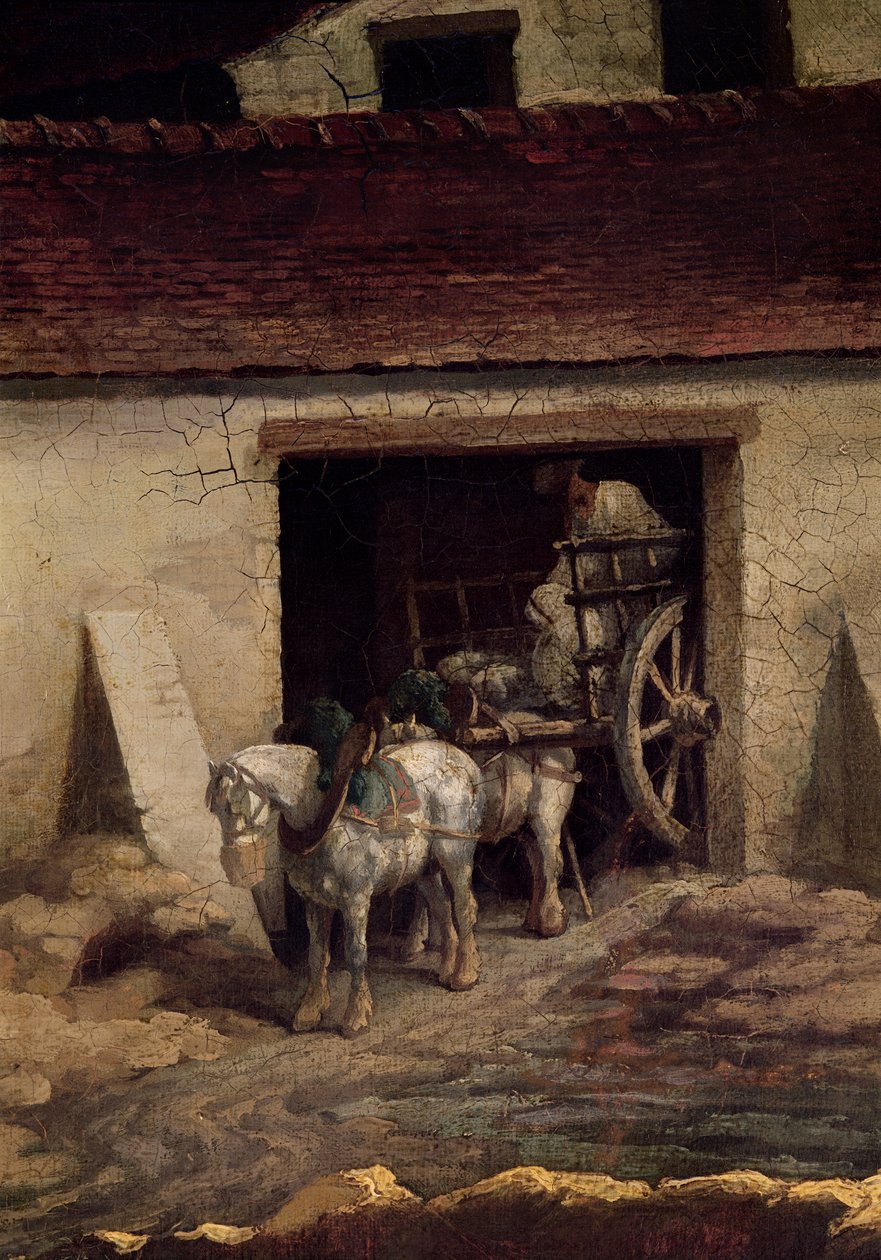 Ovnen ved gipsværket (detaljer) af Theodore Gericault