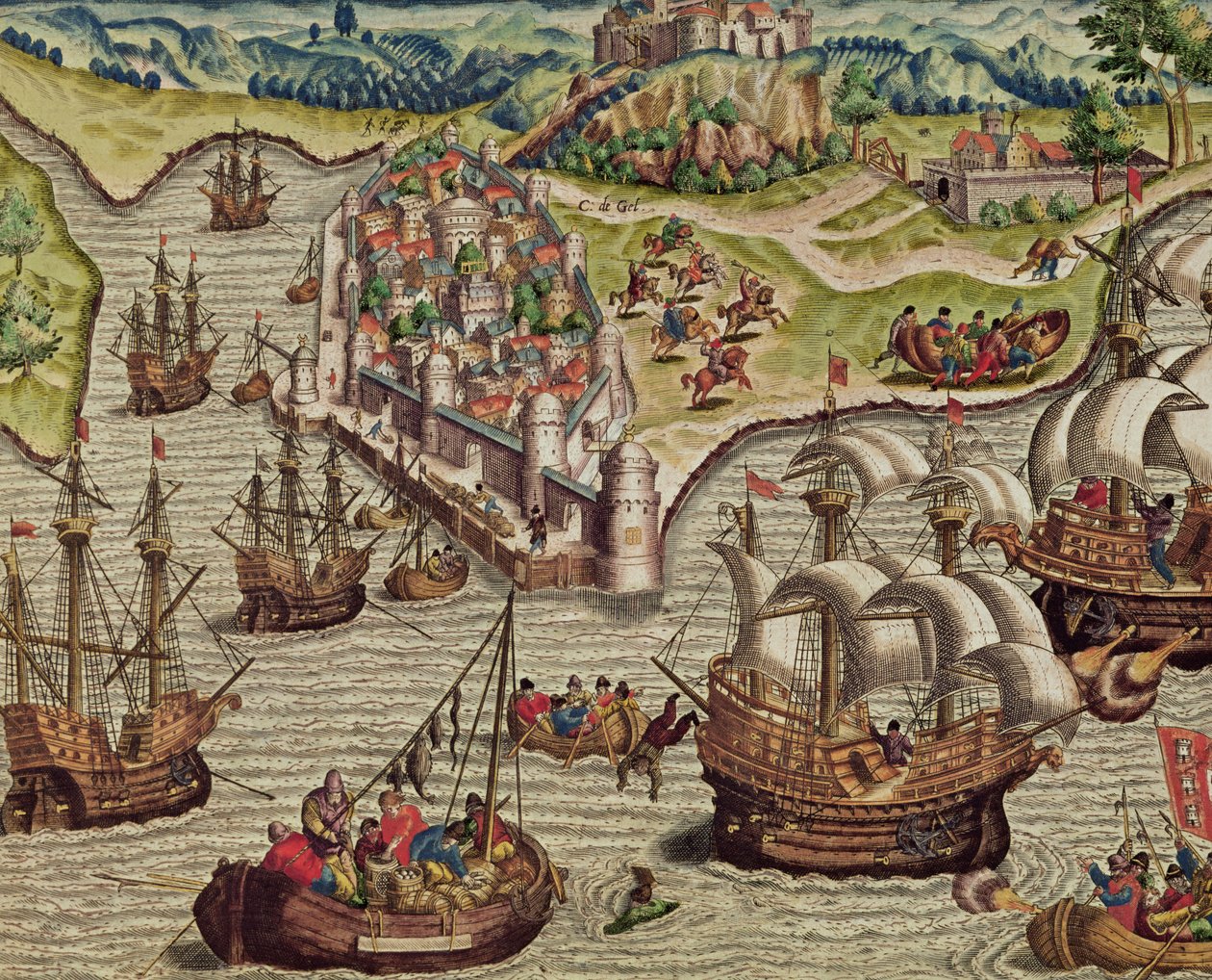 Naval Combat, illustration fra 