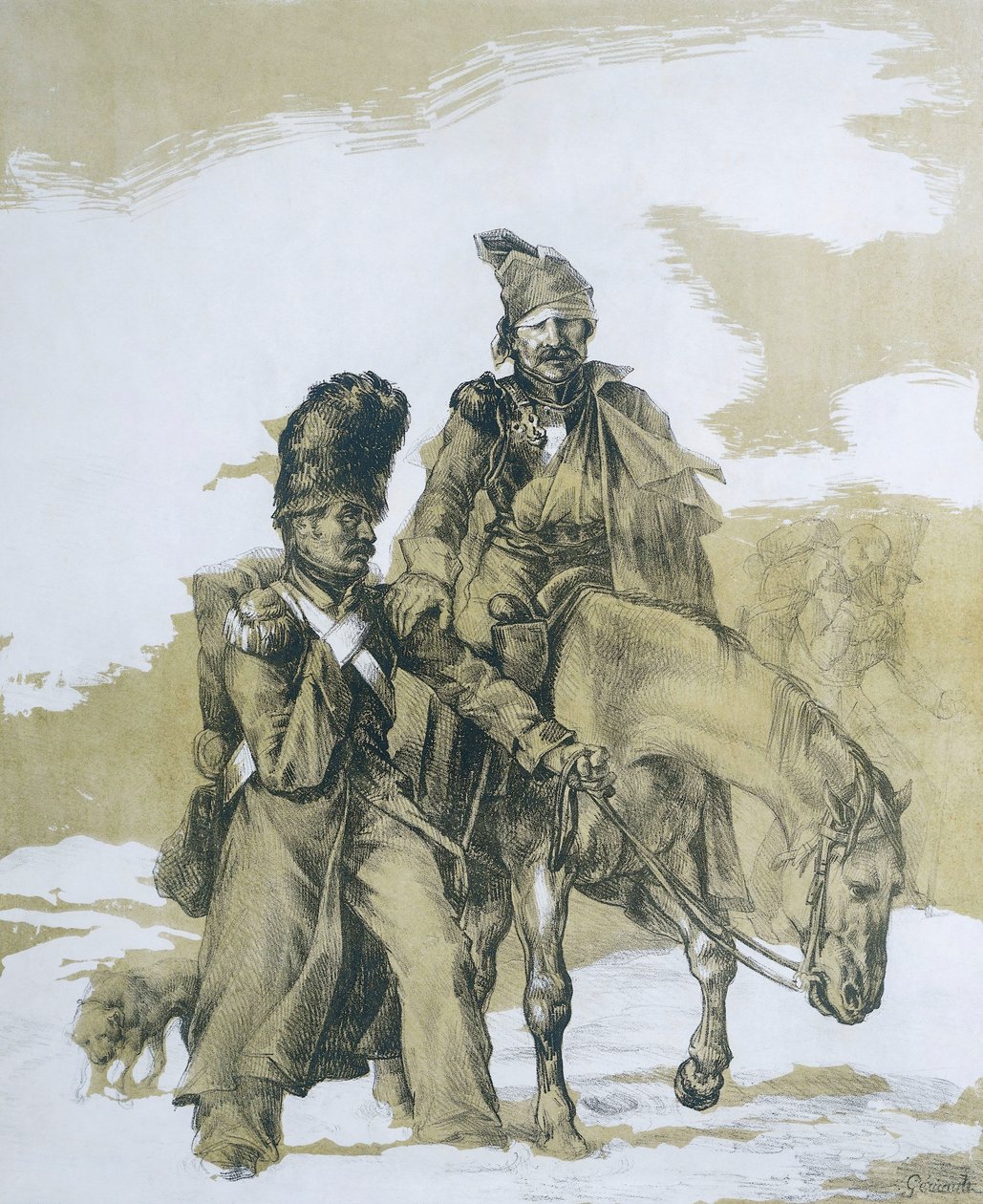 Tilbagetog fra Moskva af Theodore (after) Gericault