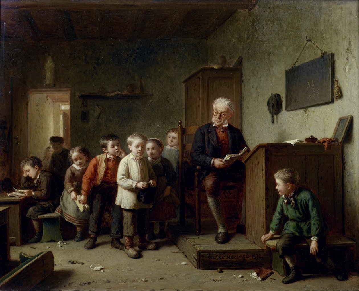 Klasseværelset, 1872 af Theodore Bernard de Heuvel