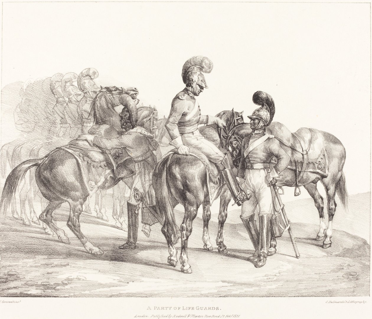 Et Parti af Livgarde af Theodore Gericault