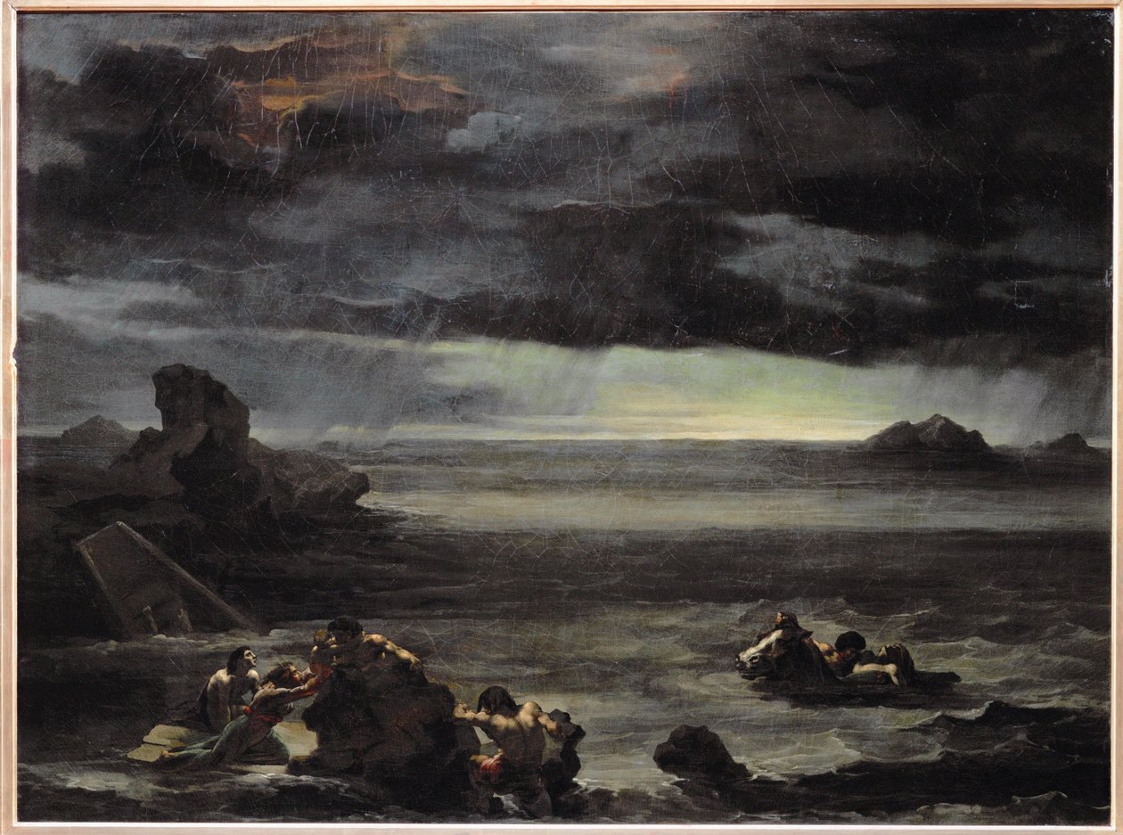 En scene fra oversvømmelsen ... af Theodore Gericault