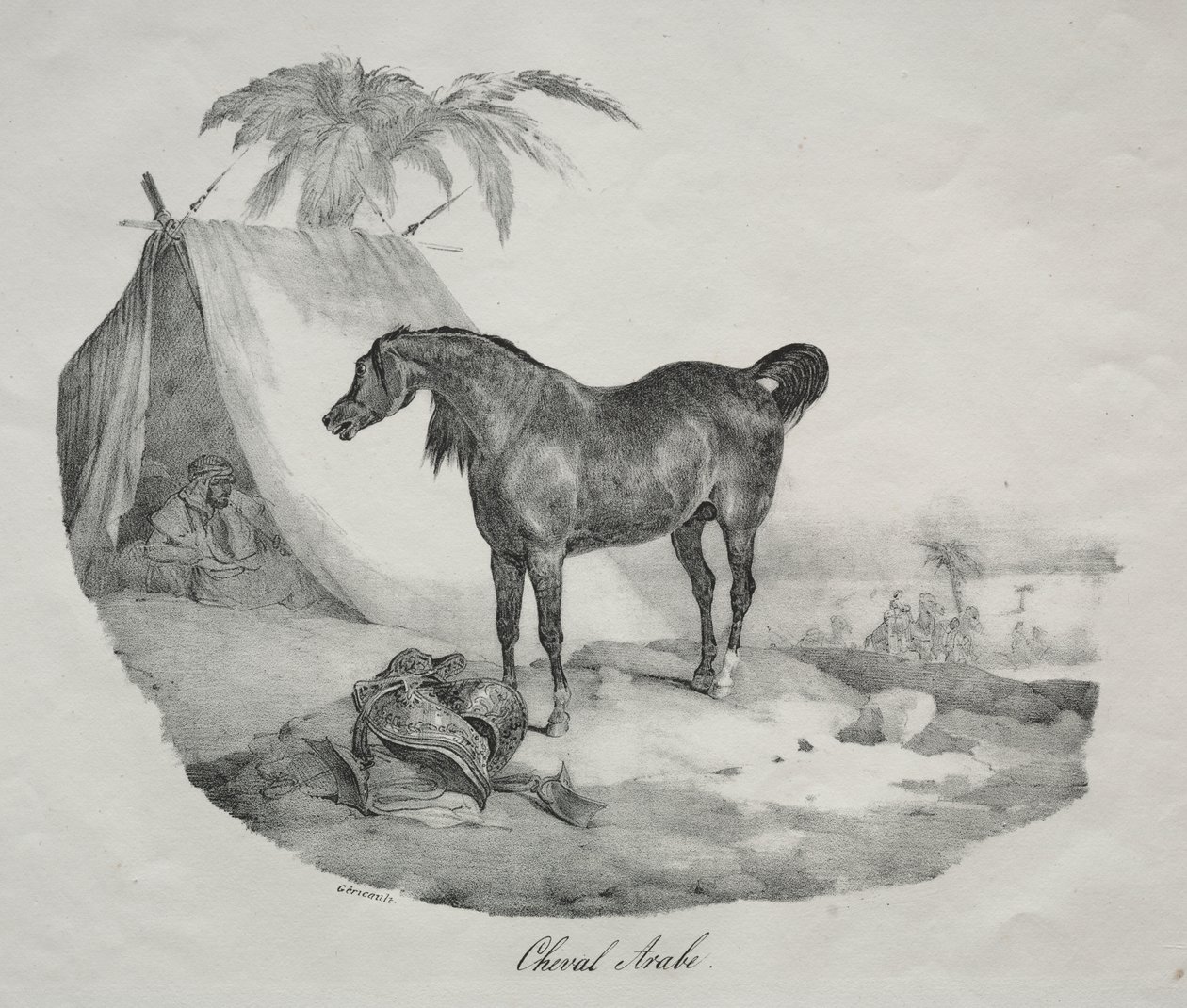 Arabisk hest af Theodore Gericault