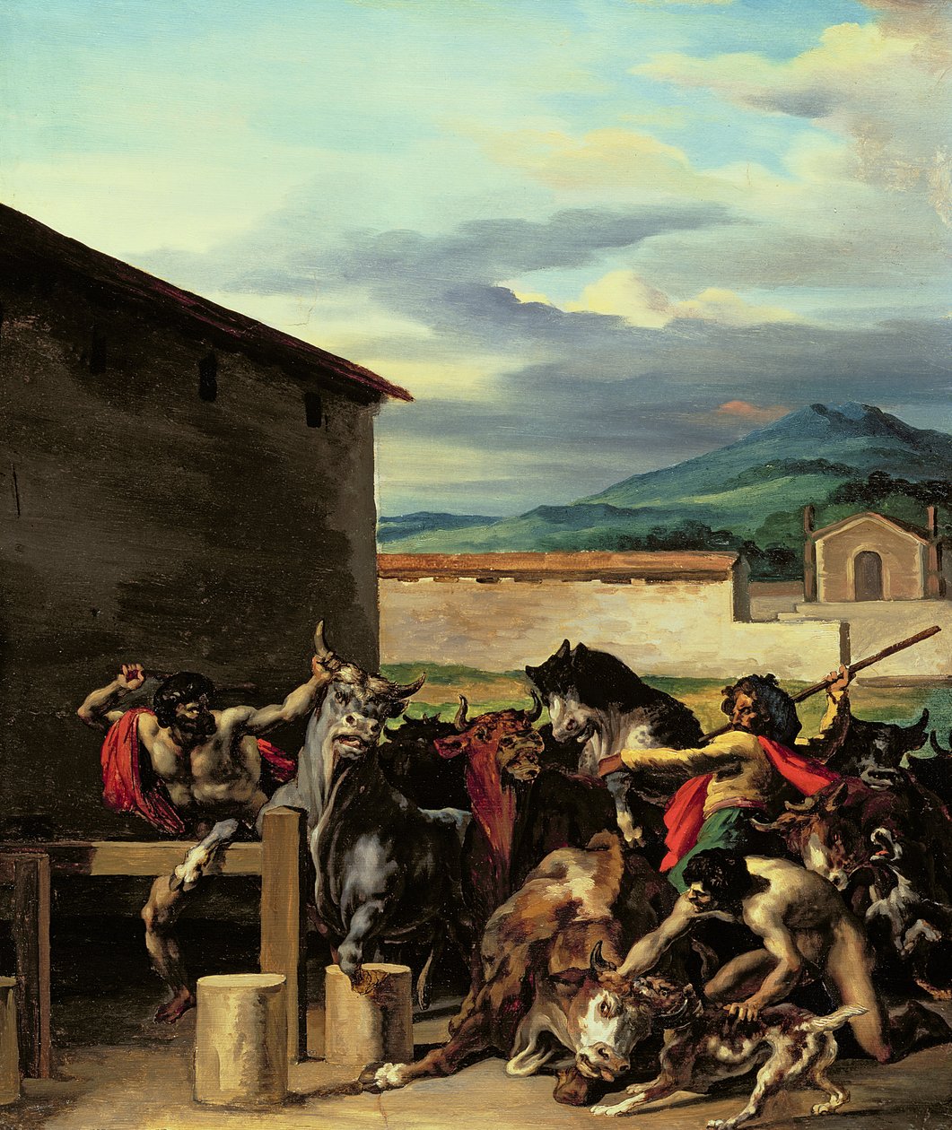 Kvægmarked af Theodore Gericault