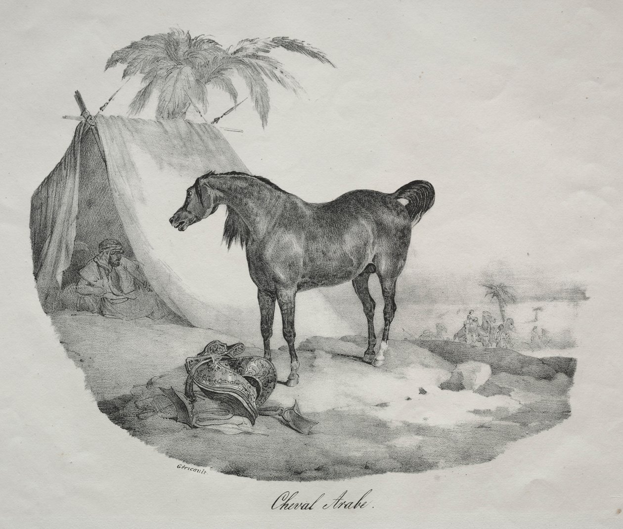 arabisk hest. af Theodore Gericault