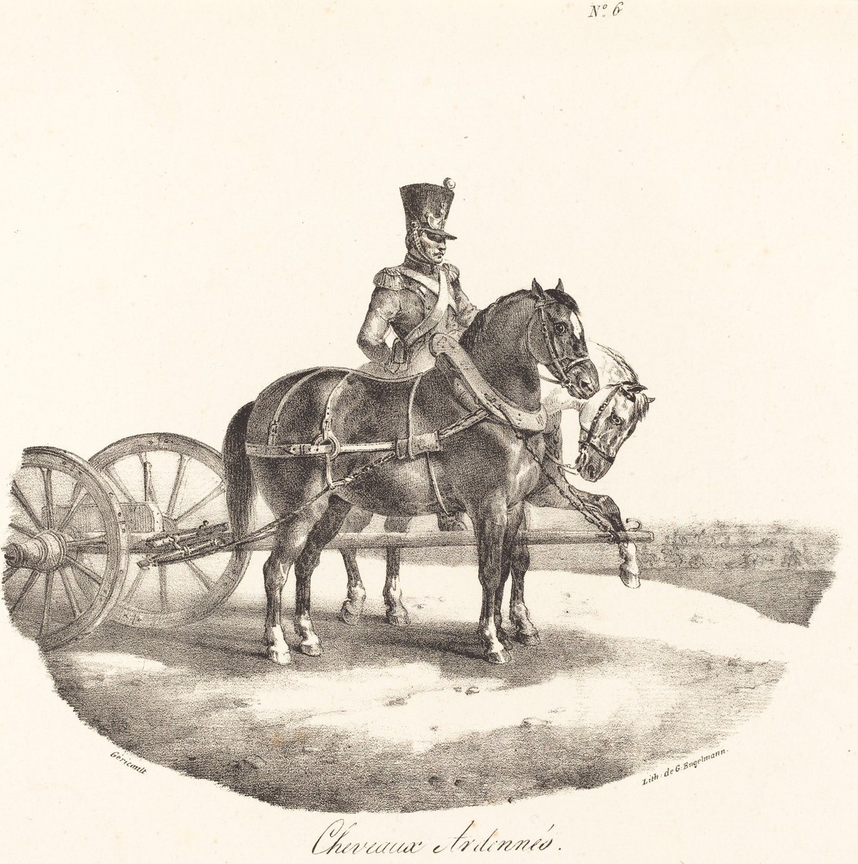 Ardenner heste af Theodore Gericault