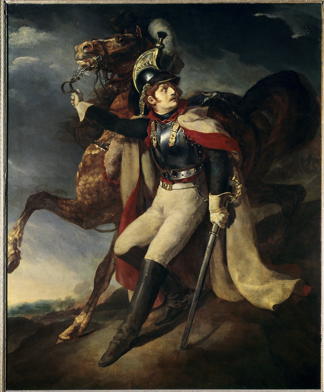Cuirassier wese - olie på lærred af Theodore Gericault