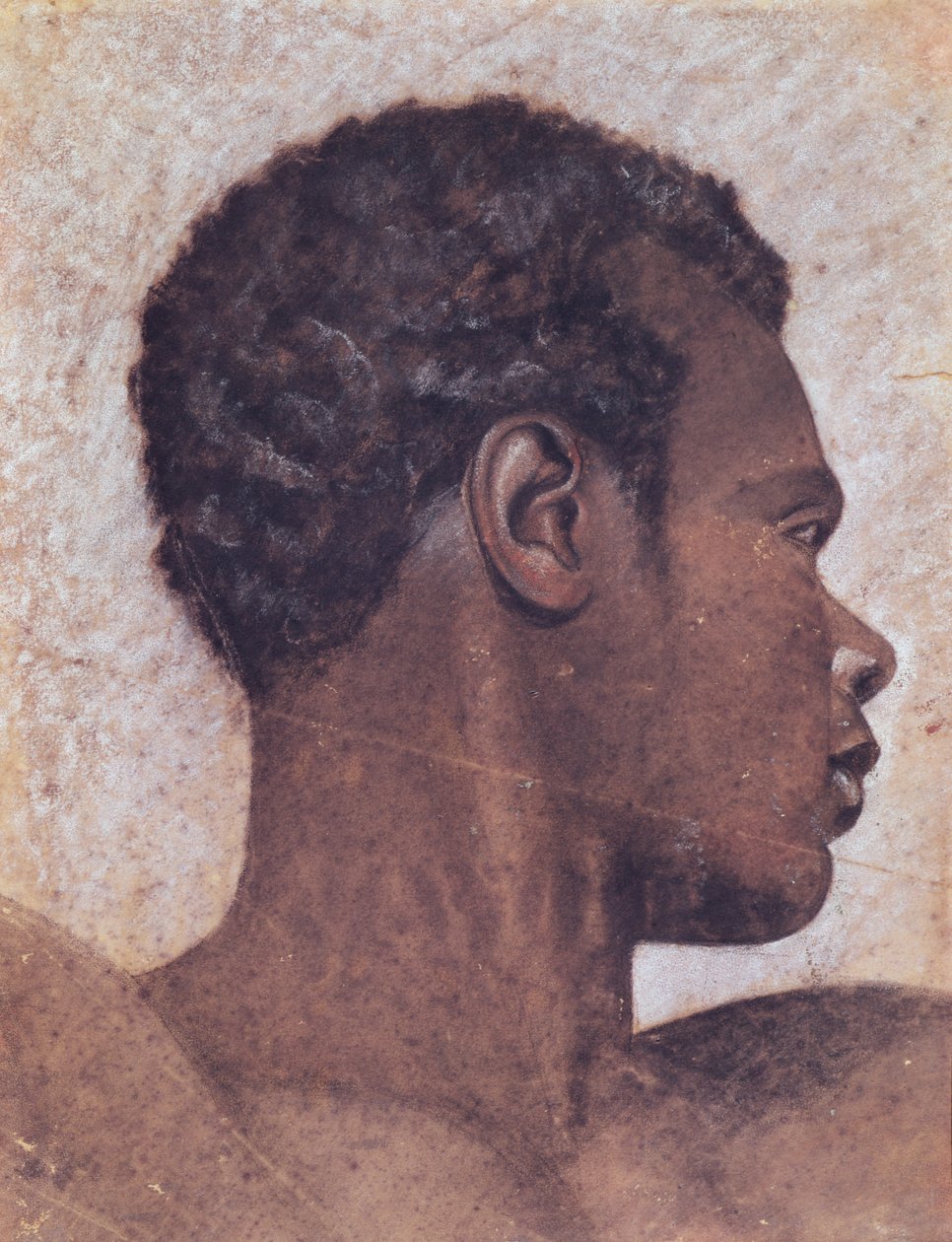 Hovedet af en sort person af Theodore Gericault