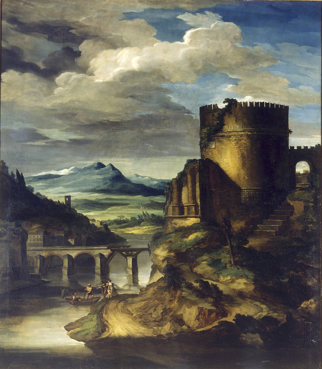 Landskab med en grav af Theodore Gericault