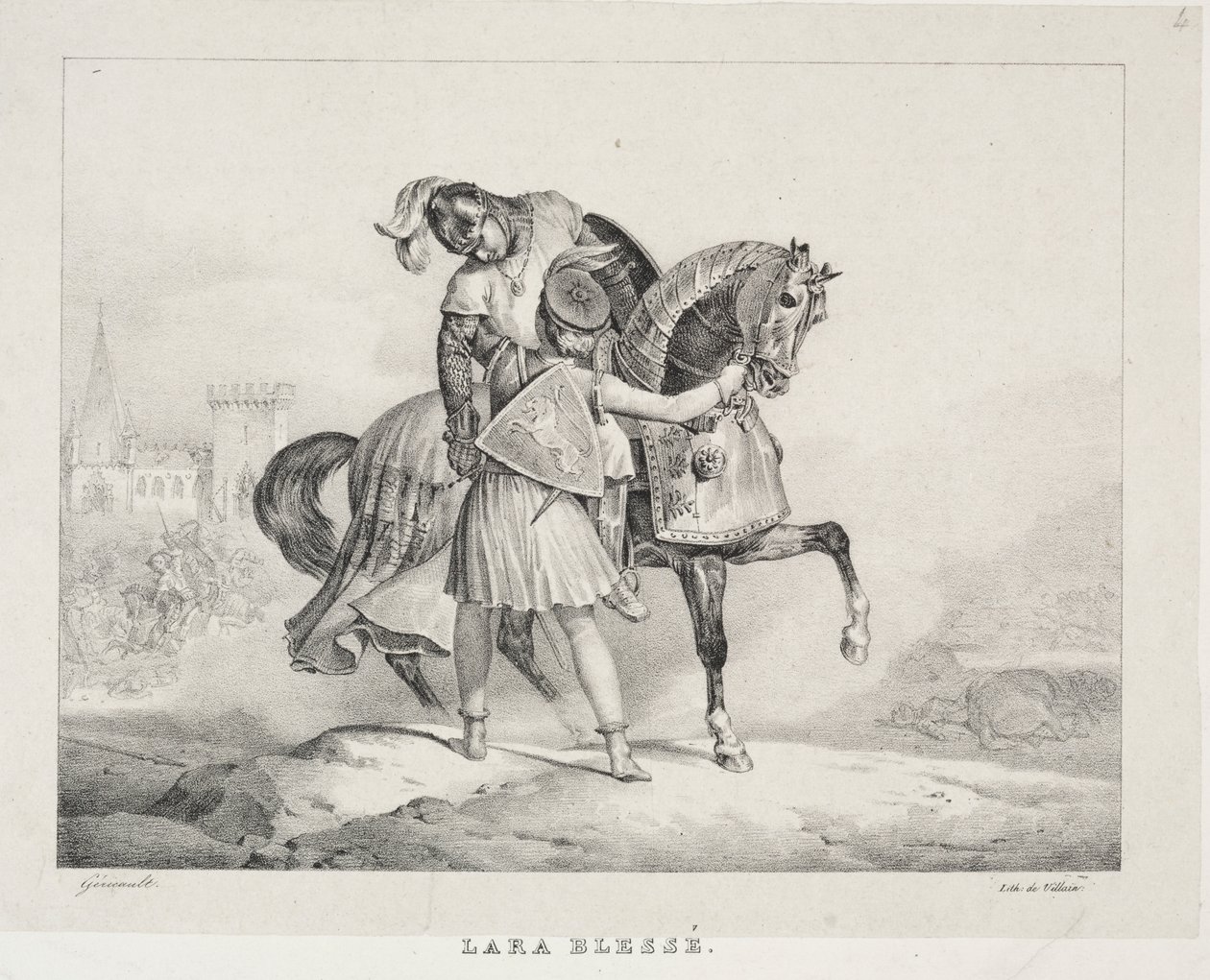 Lara såret af Theodore Gericault