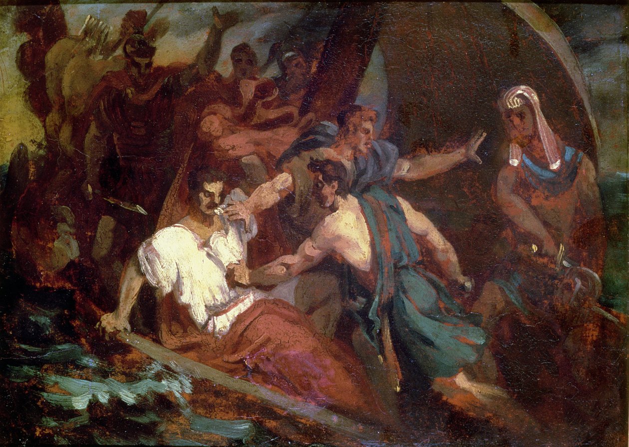 Oprør på et sejlskib af Theodore Gericault