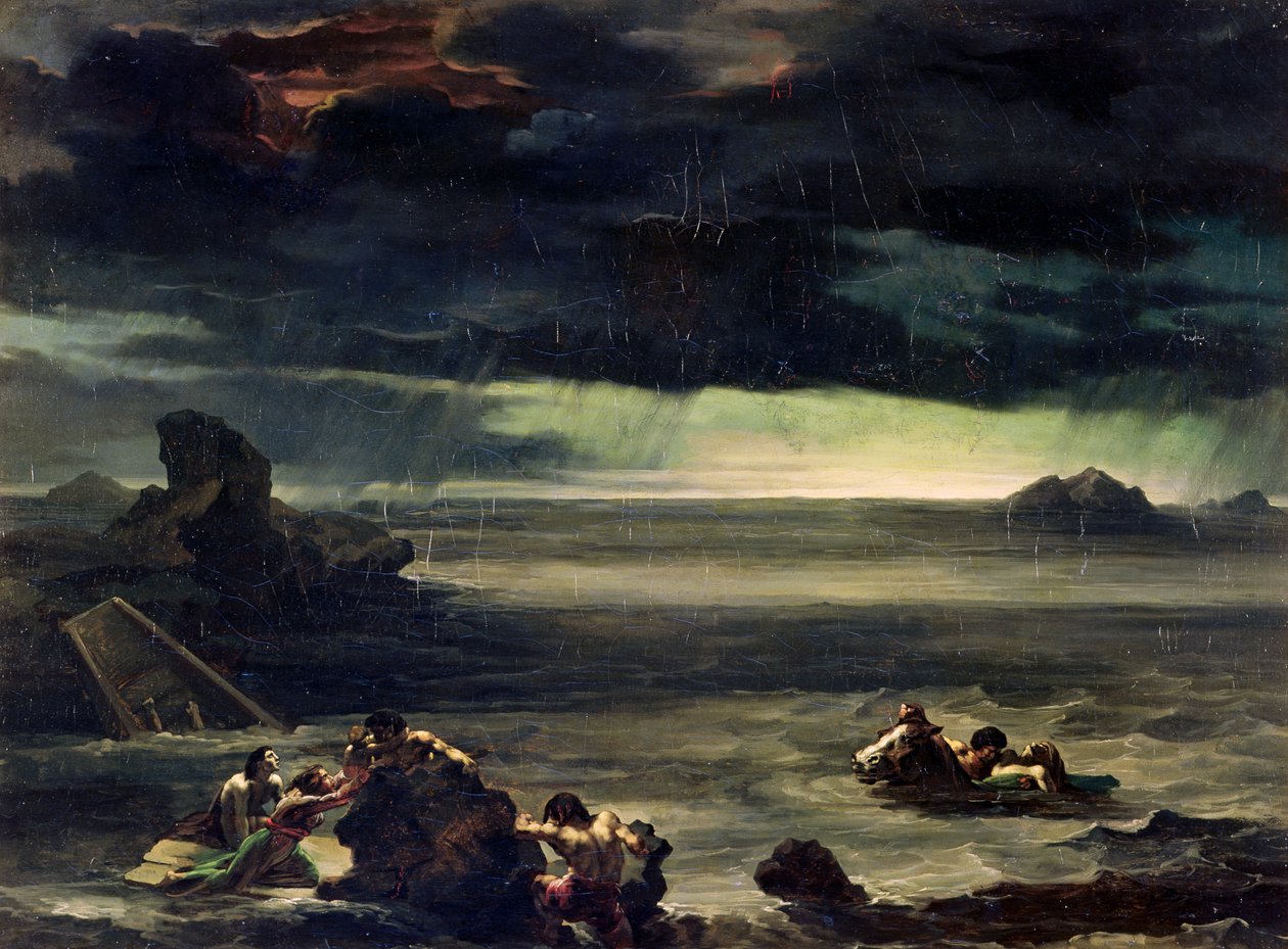 Syndflodens scene, 1818-20 af Theodore Gericault
