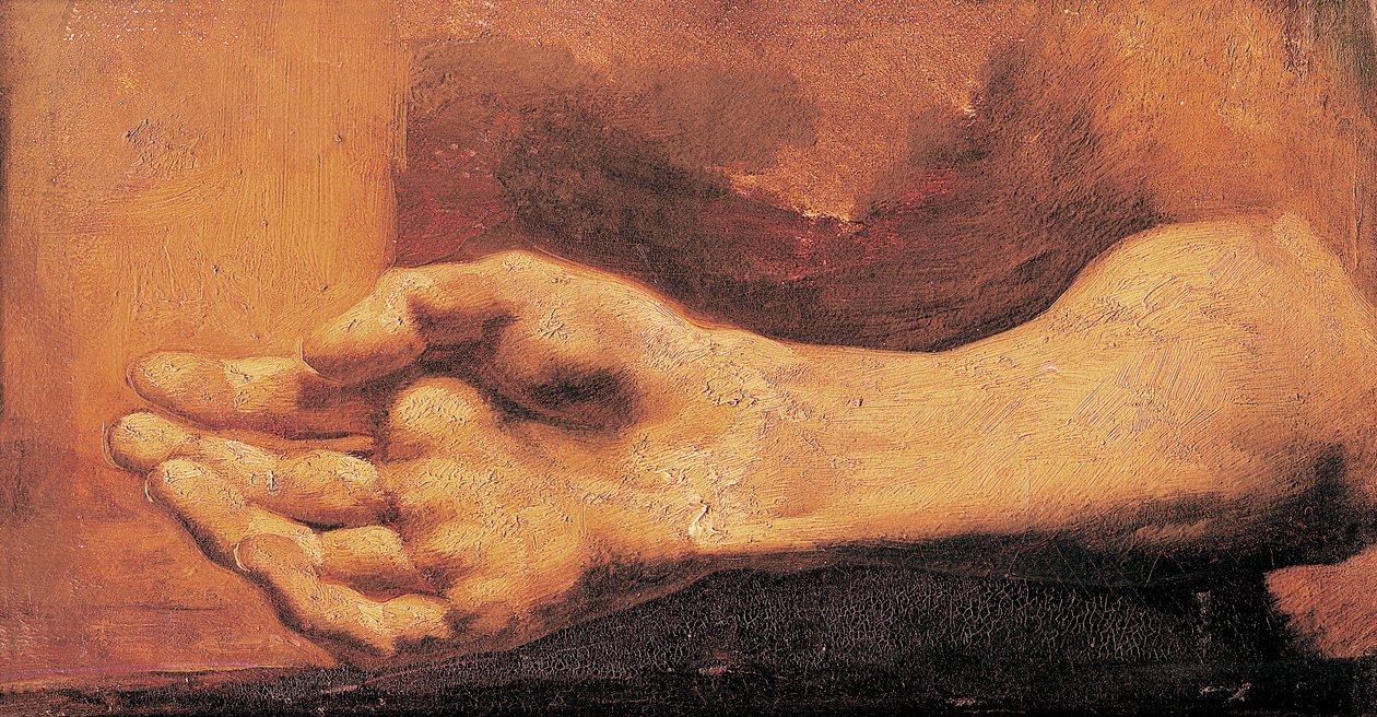Studie af en hånd og arm af Theodore Gericault