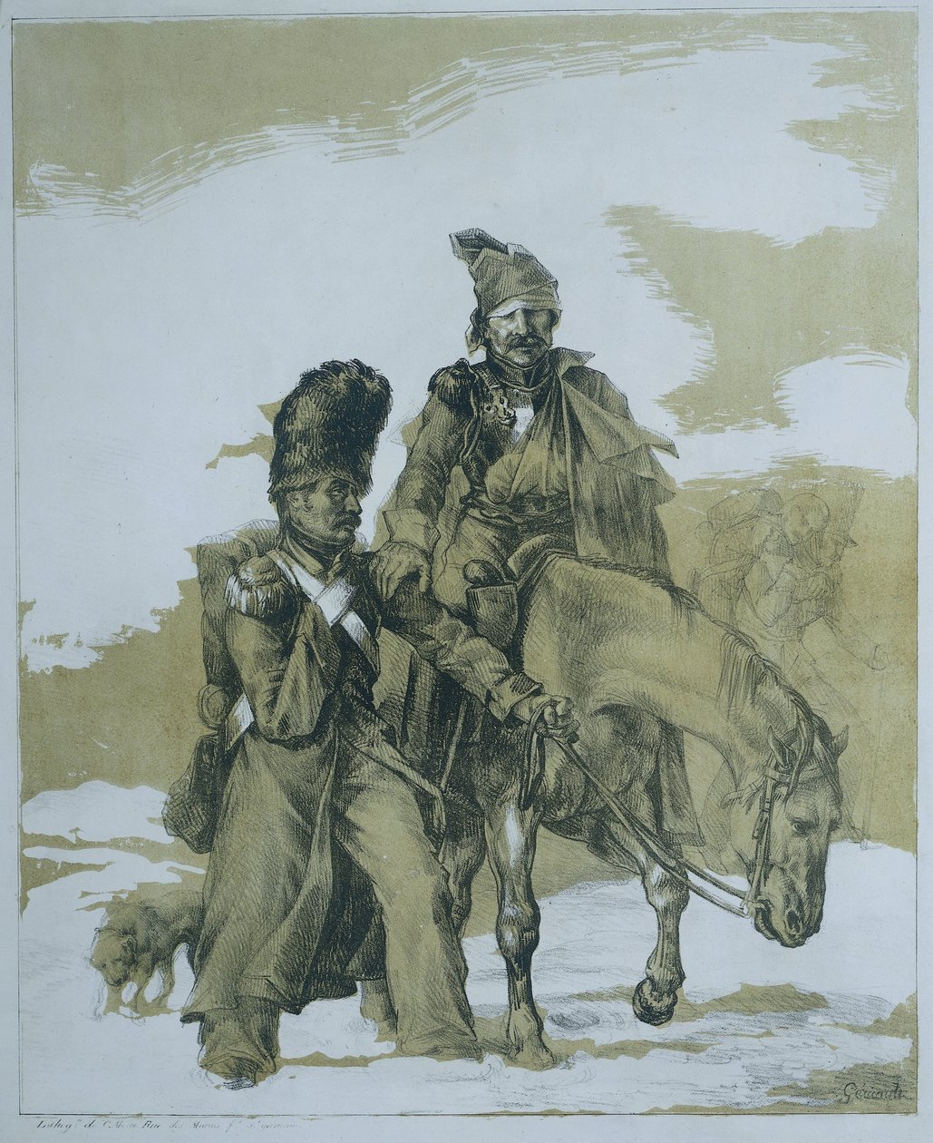 Tilbage fra Rusland Returner Rusland af Theodore Gericault