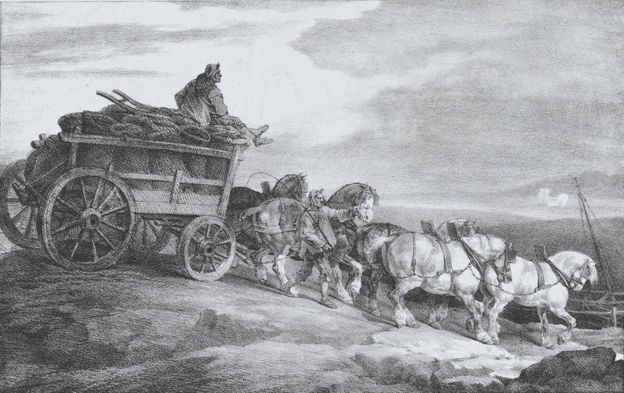 Kulvognen [sic.], 1821. af Theodore Gericault