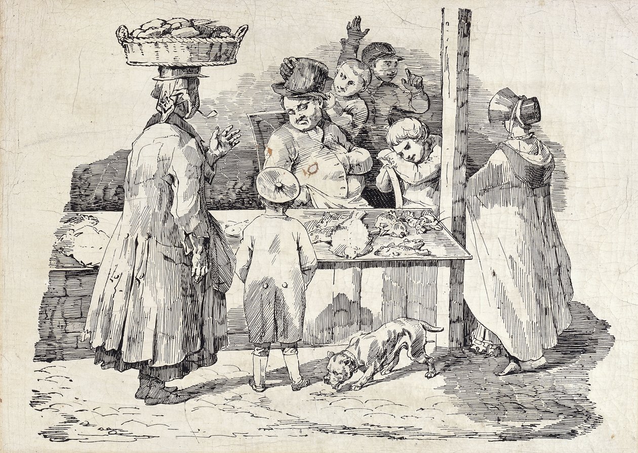 Sælgeren af sovende fisk, af Theodore Gericault