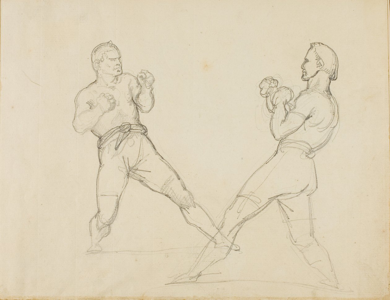 To boksere i sparring af Theodore Gericault