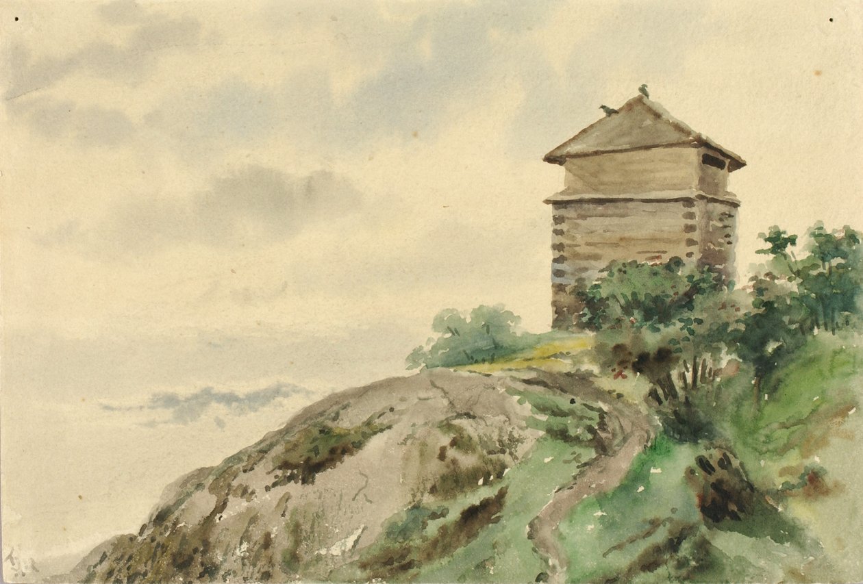 Block House, Alaska, 1887. af Theodore J. Richardson
