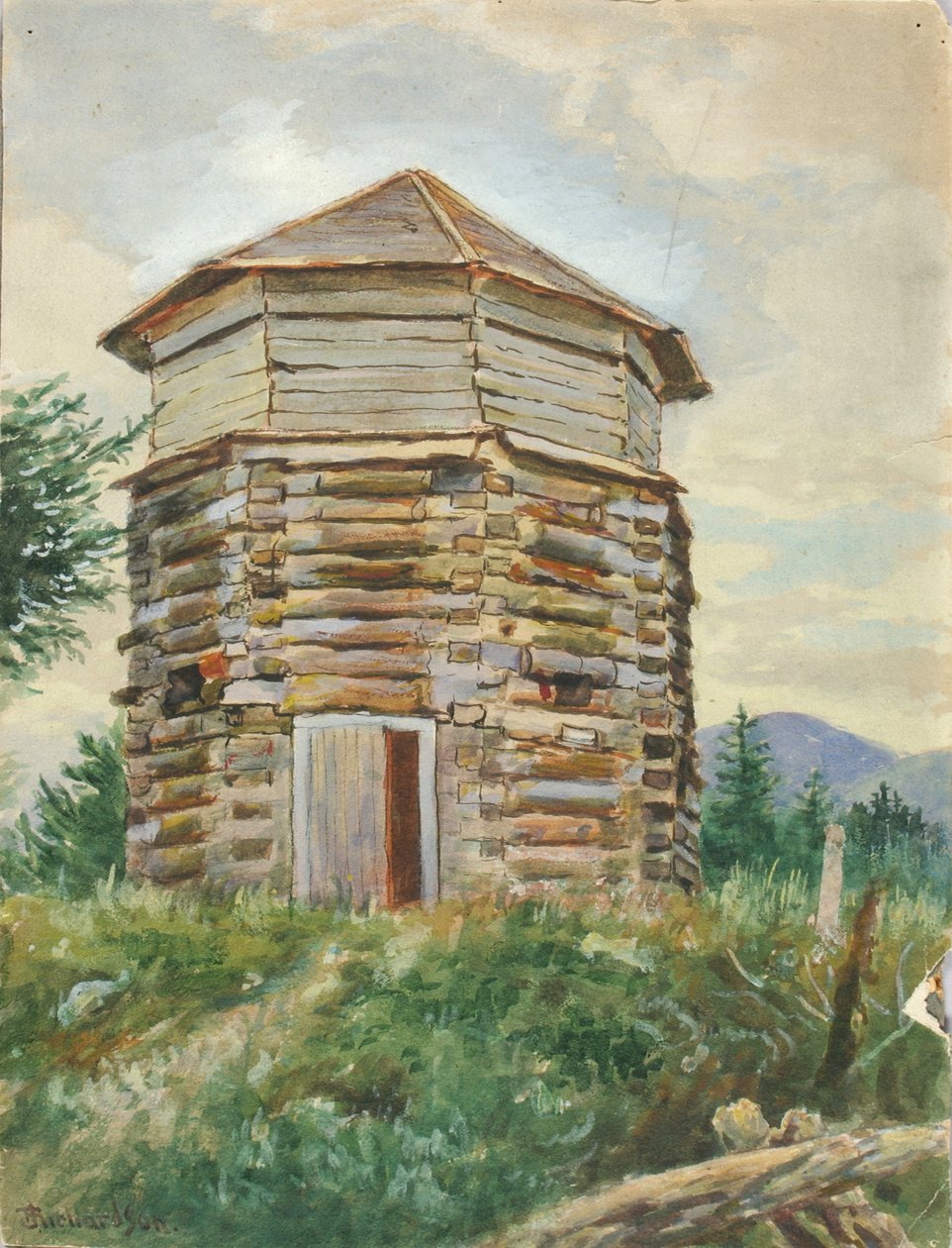 Russian Block House, Alaska, 1900. af Theodore J. Richardson