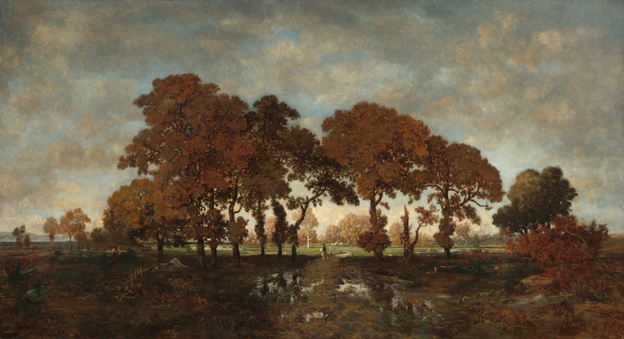 Efter Regnen, c.1850 af Pierre Etienne Theodore Rousseau