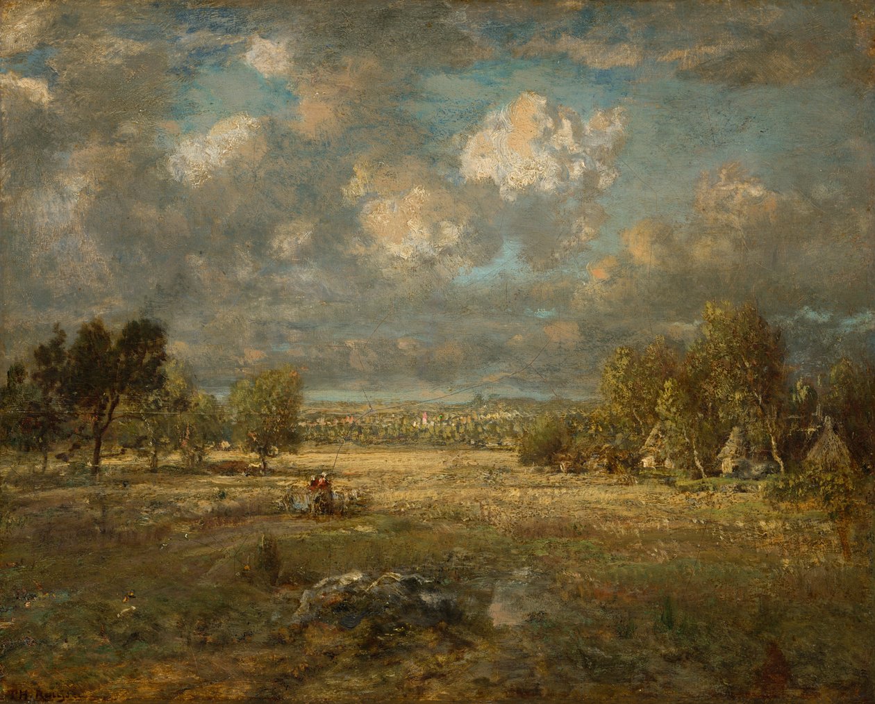 Landskabet i Picardie, 1860. af Theodore Rousseau