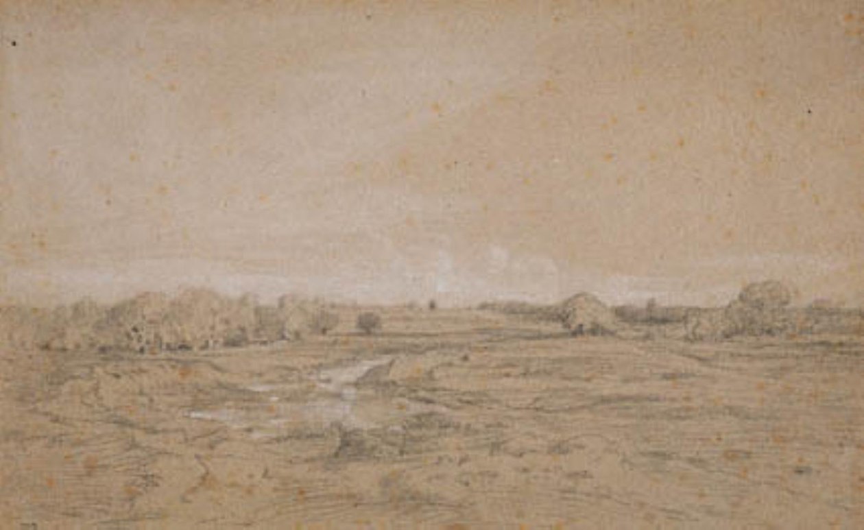 Landskab med vandhul (Berri) af Theodore Rousseau